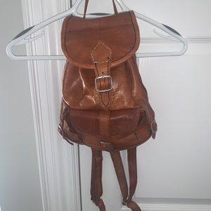 Hand made leather backpack